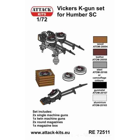 Vickers K-Gun Set for Humber SC 1/72