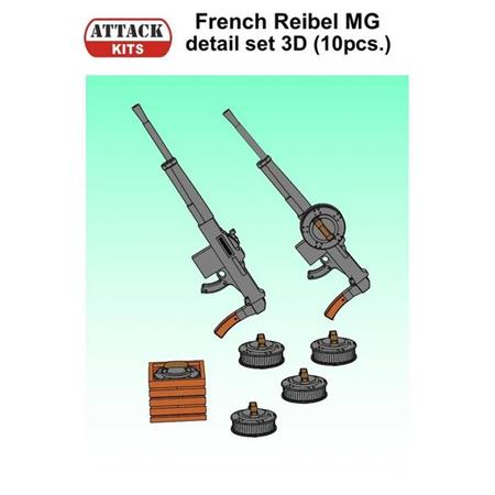 French Reibel MG detail set 3D 1:72
