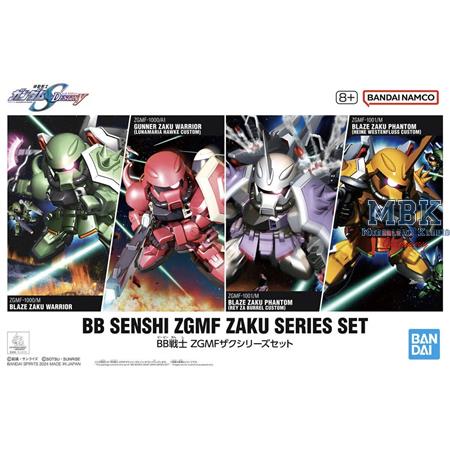 SD BB Senshi ZGMF Zaku Series Set 8 cm