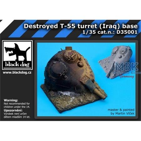Destroyed T55 turret Iraq base