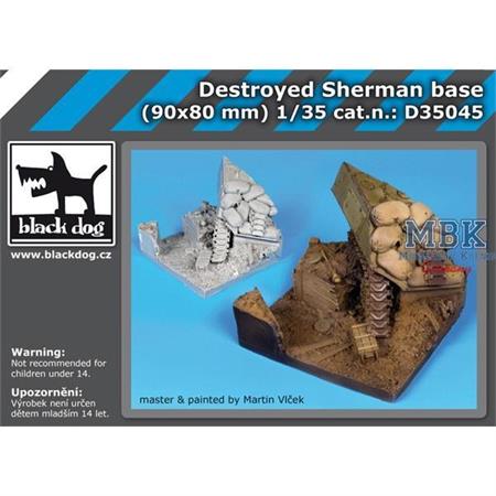 Destroyed Sherman base