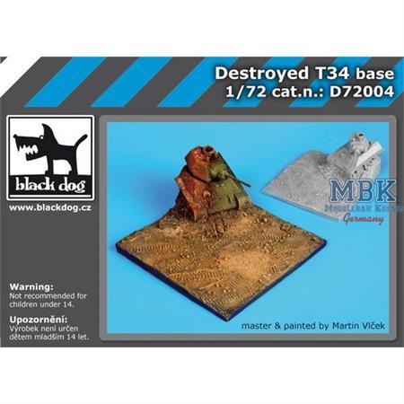 1:72 Destroyed T34 base