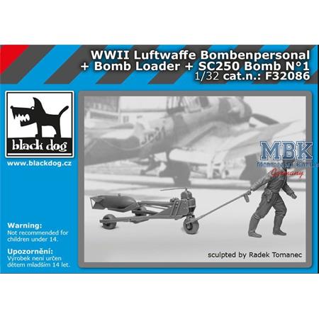 Luftwaffe Bodenpersonal Bomb loader + SC250 bomb 1