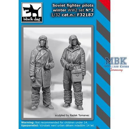 Soviet fighter pilots winter WWII set N°2 - 1:32