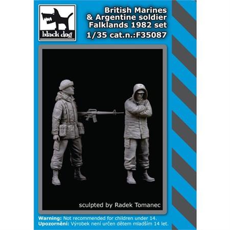 British Marines plus Argentine soldier