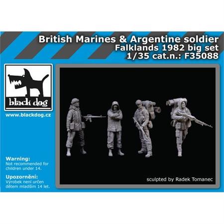 British Marines + Argentine soldier big set