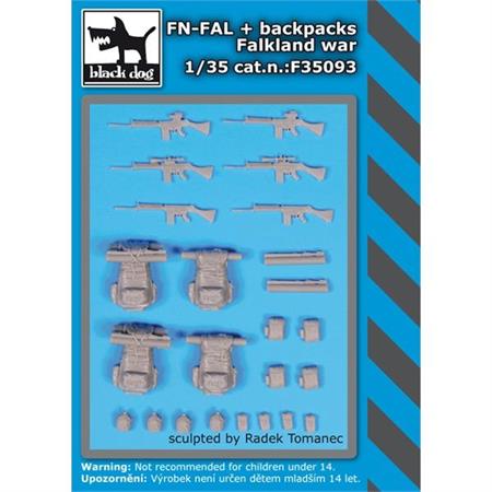 FN-FAL plus backpacks Falkland war