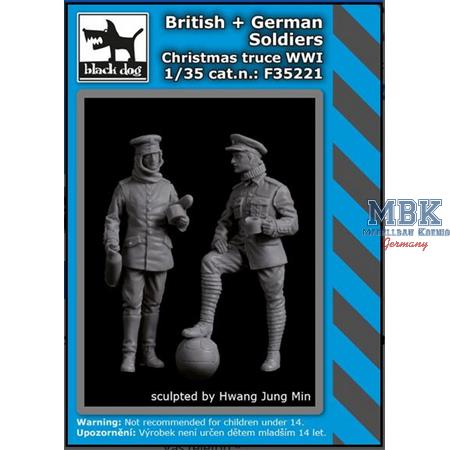 British+ German soldiers Christmas truce WW I