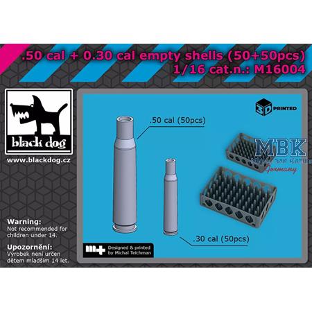 .50 cal + .30 cal empty shells (50+50pcs) (1:16)