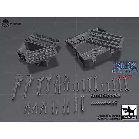 Tools +Toolboxes (54+2pcs) 1:35