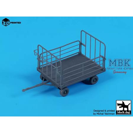 Baggage cart + suitcases (1:72)