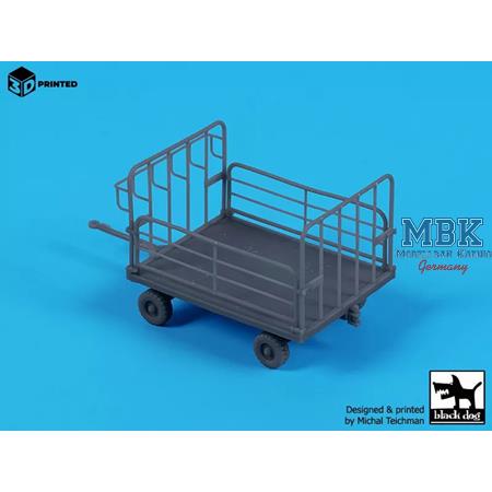 Baggage cart + suitcases (1:72)