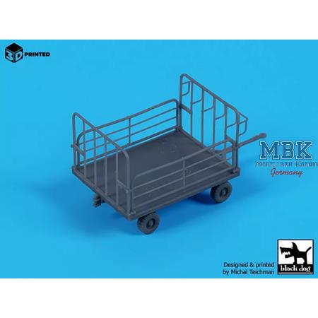 Baggage cart + suitcases (1:72)