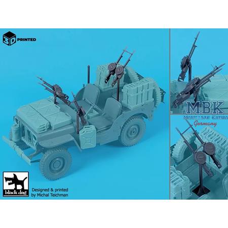 Vickers K for SAS Jeep (5 pcs) 1:16