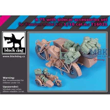 R 75 with sidecar accessories set - 1:16