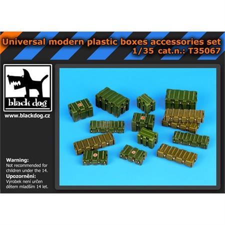 Universal modern plastic boxes accessories set