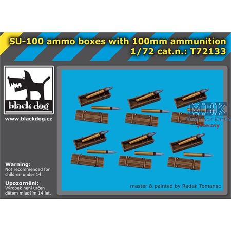 SU-100 ammo boxes with 100mm ammunition 1/72