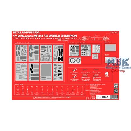 Detail Up Parts for McLaren MP4/4 1:24