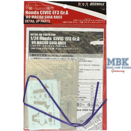Grade Up for Honda Civic EF3 Gr.A 1989 Macau 1:24