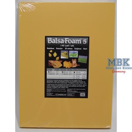 Balsa-Foam Hartschaum 305x228x25mm  5 PCF #18