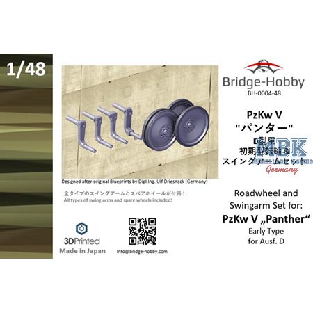 Roadwheel/Swingarm Set for early Panther D (1:48)