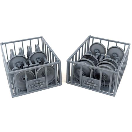 Fire-Damaged Road Wheel Set early Panther D (1:35)