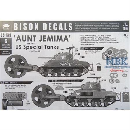 'Aunt Jemima' and other US special tanks ETO