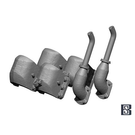 King Tiger / Jagdtiger Exhaust & Guard Set