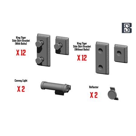 King Tiger / Jagdtiger Skirt Brackets, Convoy Lght