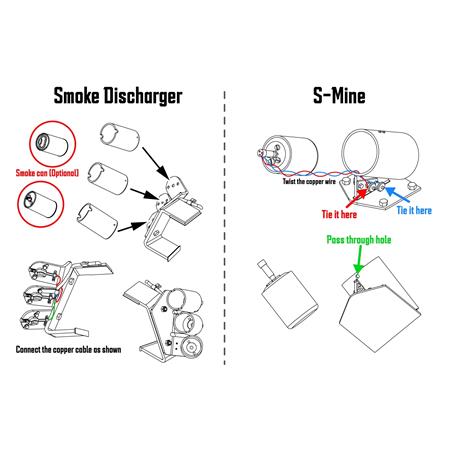 Tiger I Smoke & S-Mine Launchers 1:16