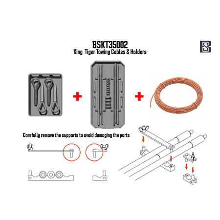King Tiger Towing Cable Set (Holder w/clean rod)