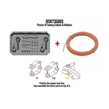 Panzer/ StuG III Towing Cable set (Holder w/ rod)