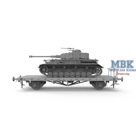 Panzer IV Ausf.J early/mid w/Ommr Flatbed railway