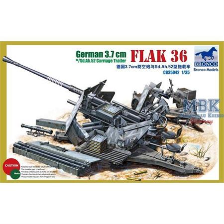 German 3,7cm Flak36 w/Sd.Anh.52