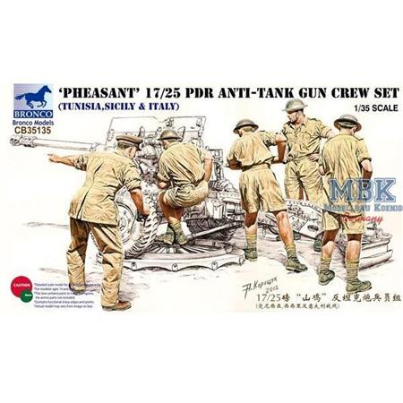 British 17/25pdr Anti-tank gun crew -Tunesia/Italy