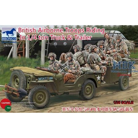 British Airborne Troops in 1/4 ton Truck & Trailer