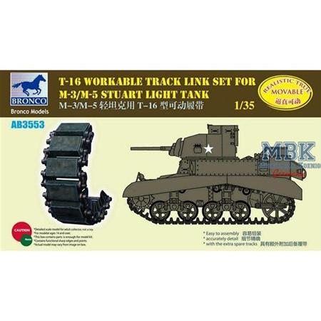 T-16 workable track link set for M-5/M-8 Stuart