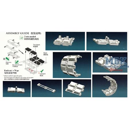 Leopard 2 Workable Track Link Set - Blister