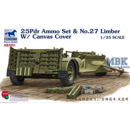 25pdr Ammo set & No.27 Limber w/ Canvas Cover