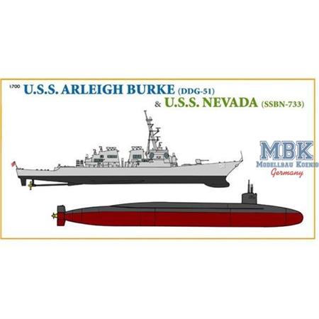 USS Arleigh Burke + USS Nevada