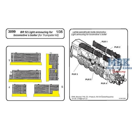 BR-52 light armouring for locomotive's boiler