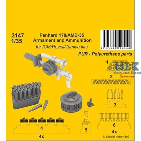 Panhard 178/AMD-35 Armament and Ammunition