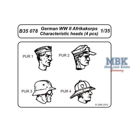 German Afrikakorps character heads