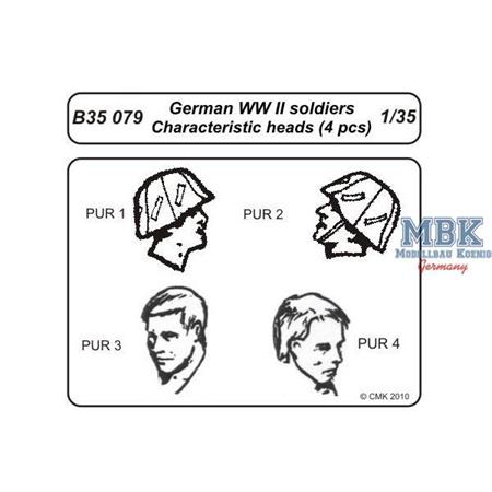 German soldiers character heads
