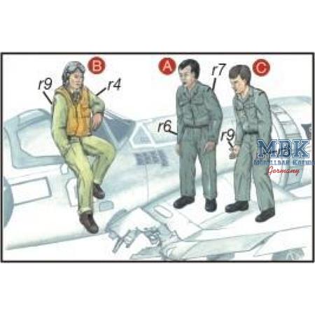 US Navy Mechanics and Pilot