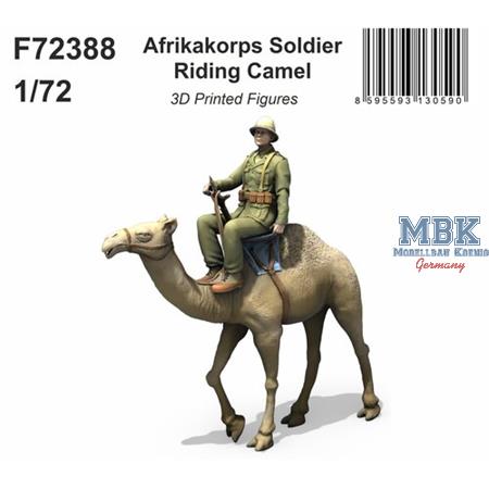 Afrikakorps Soldier Riding Camel 3D Print 1/72