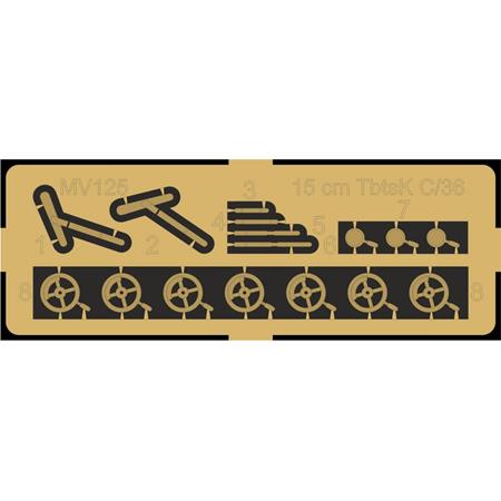 15cm TBTSK c/36 WWII German Destroyer Gun (1:72)