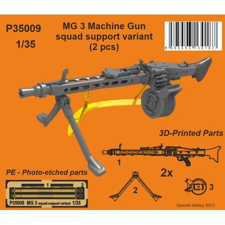MG 3 Machine Gun - squad support variant (2x) 1/35