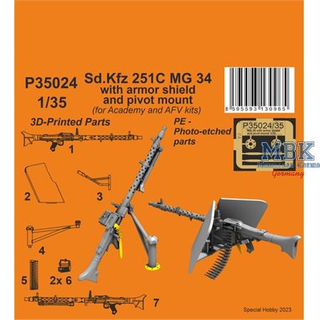 Sd.Kfz 251C MG 34 with armor shield & pivot mount