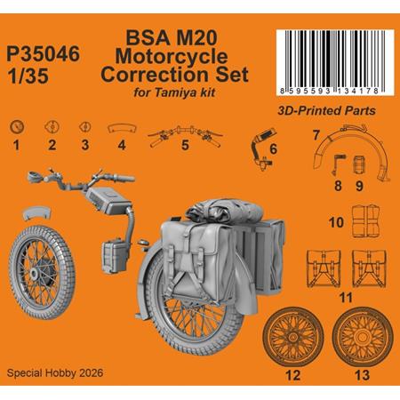 BSA M20 Motorcycle Correction Set (1:35)